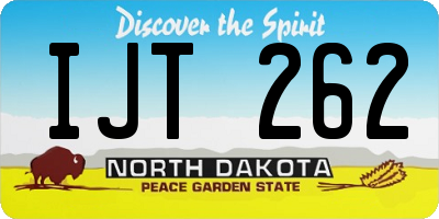 ND license plate IJT262