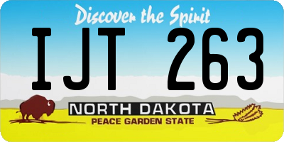 ND license plate IJT263