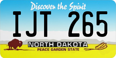 ND license plate IJT265