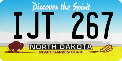 ND license plate IJT267
