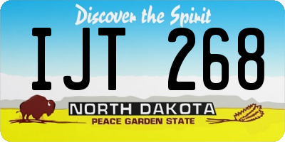 ND license plate IJT268