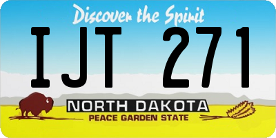 ND license plate IJT271