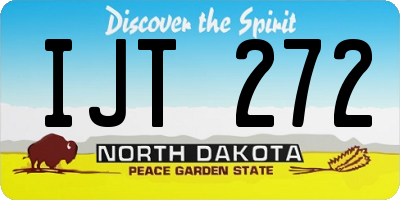 ND license plate IJT272