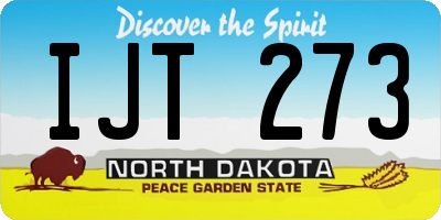 ND license plate IJT273