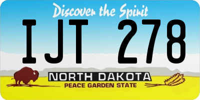 ND license plate IJT278
