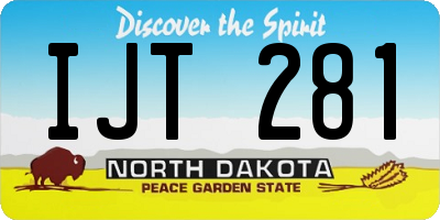 ND license plate IJT281