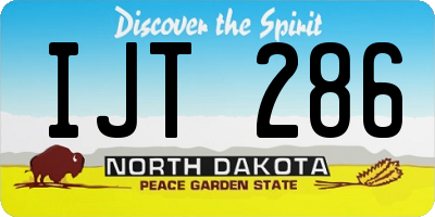 ND license plate IJT286