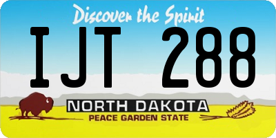 ND license plate IJT288