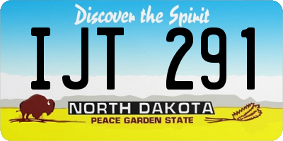 ND license plate IJT291