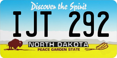 ND license plate IJT292