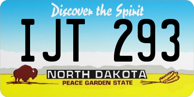 ND license plate IJT293