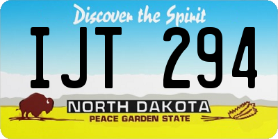 ND license plate IJT294