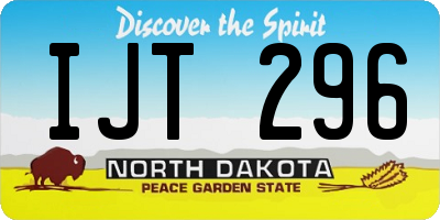 ND license plate IJT296