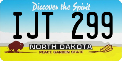 ND license plate IJT299
