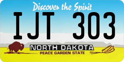 ND license plate IJT303