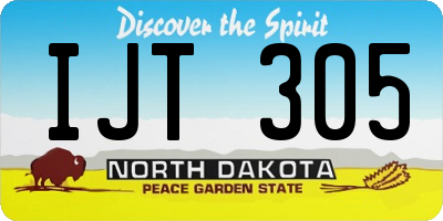 ND license plate IJT305