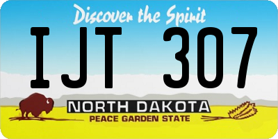 ND license plate IJT307