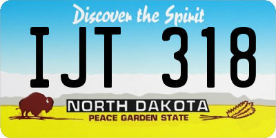 ND license plate IJT318