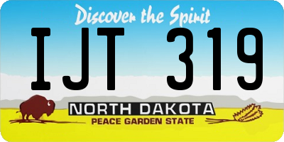 ND license plate IJT319