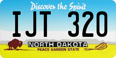 ND license plate IJT320
