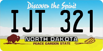 ND license plate IJT321