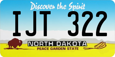 ND license plate IJT322