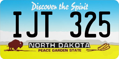 ND license plate IJT325