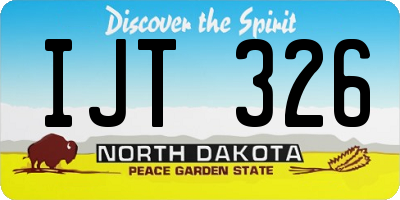 ND license plate IJT326