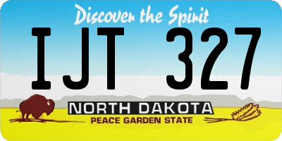 ND license plate IJT327