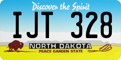 ND license plate IJT328