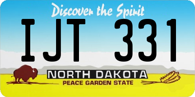 ND license plate IJT331
