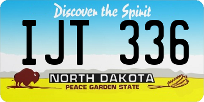 ND license plate IJT336