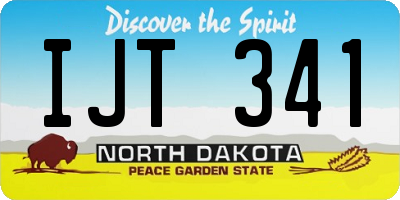 ND license plate IJT341