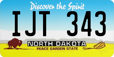 ND license plate IJT343
