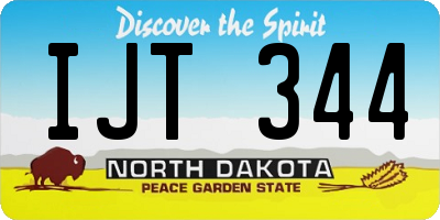 ND license plate IJT344