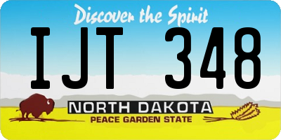 ND license plate IJT348