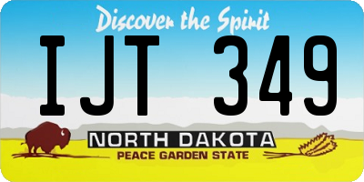 ND license plate IJT349