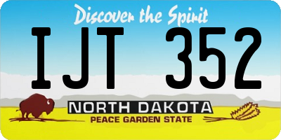 ND license plate IJT352