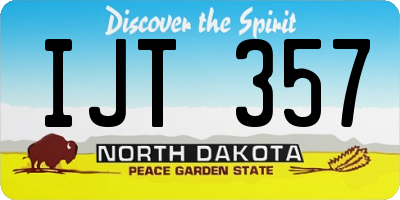 ND license plate IJT357