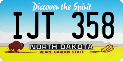 ND license plate IJT358