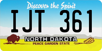 ND license plate IJT361