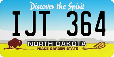 ND license plate IJT364