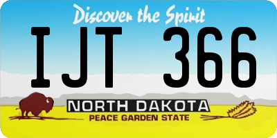 ND license plate IJT366