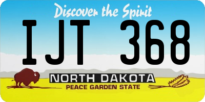 ND license plate IJT368