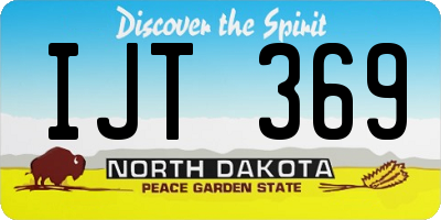 ND license plate IJT369