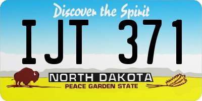 ND license plate IJT371