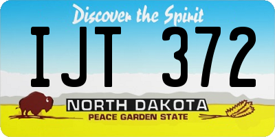ND license plate IJT372