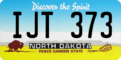 ND license plate IJT373