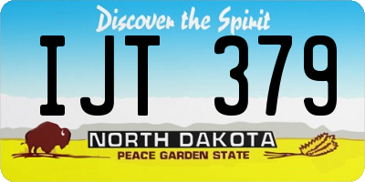 ND license plate IJT379