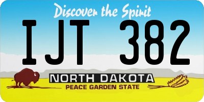 ND license plate IJT382